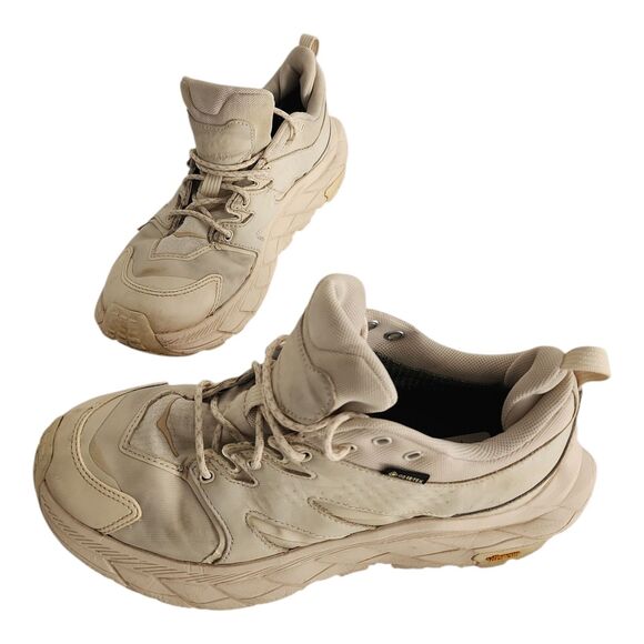 HOKA Anacapa Low GTX Women's 8.5B Eggnog Sand Waterproof Trail Hiking Shoes - Picture 1 of 9